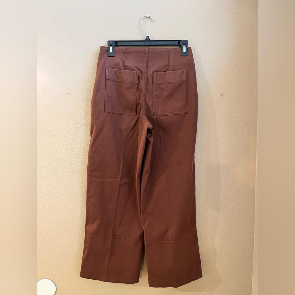 SPANX Petite High-Rise Wide Leg Pants in Rust - Picture 3 of 5